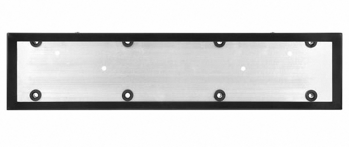 Рамка для номера металл антивандал черная без надписи SKYWAY+крепеж и резиновые втулки 1шт в пакете